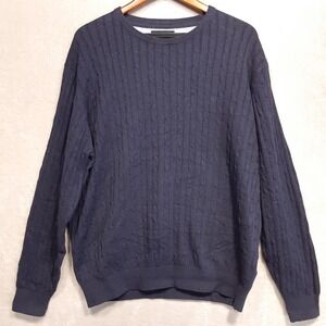 Casa Moda Mens Heavyweight Cotton Sweater Sz.XL/Blue/Knit/Textured Fabric